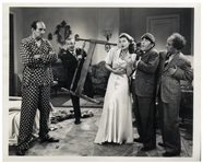 Lot of Five 10 x 8 Glossy Photos From The Three Stooges 1942 Film What's the Matador? and the 1944 Films Idle Roomers & Gents Without Cents -- Very Good Condition